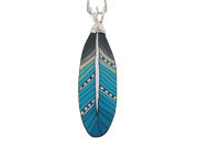 Feather Pendant by Wanda Shum Designs
