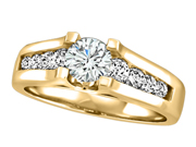 Channel-Set Diamond Engagement Ring