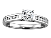 Channel-Set Diamond Engagement Ring