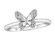 Diamond Butterfly Ring