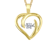 Dancing Diamond Heart Pendant