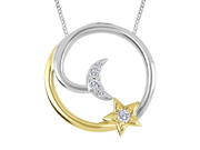 Moon & Star Diamond Neckpiece