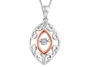 Dancing Diamond Filigree Pendant