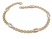 Ladies Panther Link Gold Bracelet