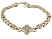 Ladies Dual Link Gold Bracelet