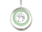 Sea Glass Tree of Life Pendant by White Lotus