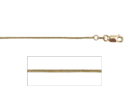 18" Square Wheat Yellow  Gold Chain