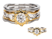 3-Piece Rocks 'N Rivers Ring by Keith Jack