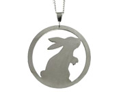 Bunny Pendant by Argent Whimsey