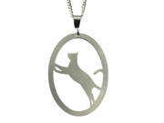 Cat Reaching Pendant by Argent Whimsy
