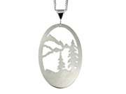 Mountain Landscape Pendant by Argent Whimsy