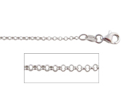16" Rolo Sterling Silver Chain