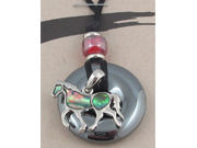 Hematite & Abalone Medicine Stone Neckpiece