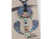 Abalone Medicine Stone Neckpiece by  A.T. Storrs