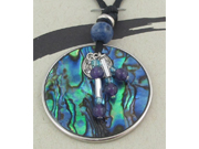 Abalone Medicine Stone Neckpiece by  A.T. Storrs