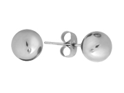 6mm Silver Ball Earrings