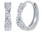 Cubic Zirconia Hoop Earrings