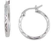 Diamond-Cut Hoop Earrings