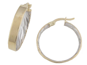High Polish Yellow Gold Hoop Earrings
