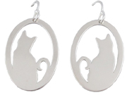 Sitting Cat Earrings by Argent Whimsy