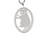 Raccoon Pendant by Argent Whimsy