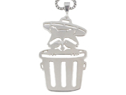 Raccoon in Can Pendant by Argent Whimsy