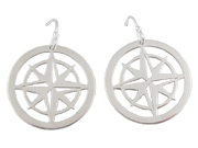 Compass Earrings by Argent Whimsy