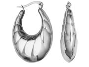 Puffy Hoop Earring by Steelx